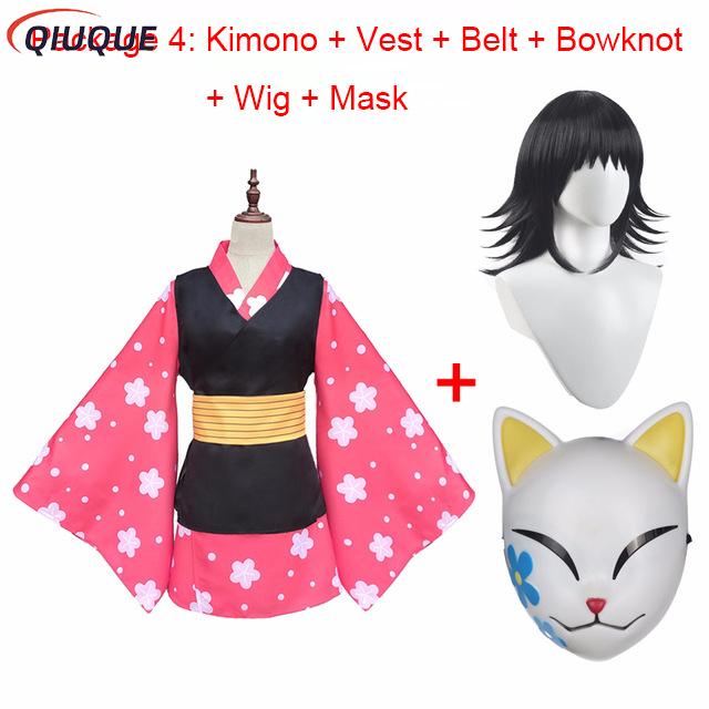 Anime Cosplay Mask - Makomo Cosplay Kostüm Kimono Üniforma PVC