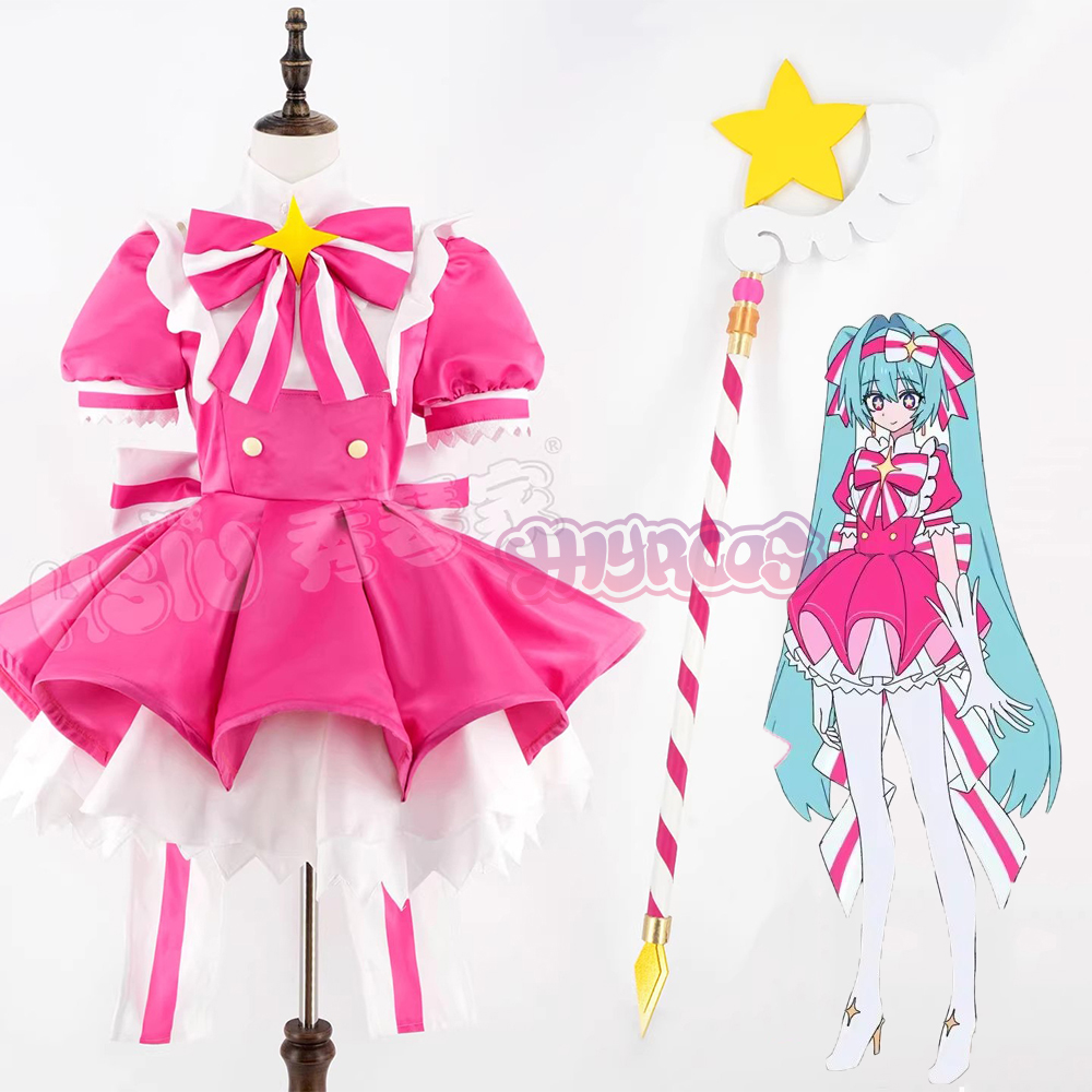 Anime Cosplay Girlfriend - MMiku Yeniden Deneyin Cosplay Kostümleri Peruk