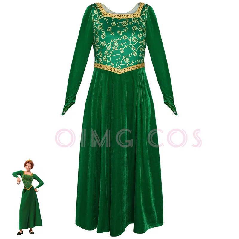Women Anime Cosplay - Prenses Fiona Cosplay Kostüm Yetişkin Karnaval